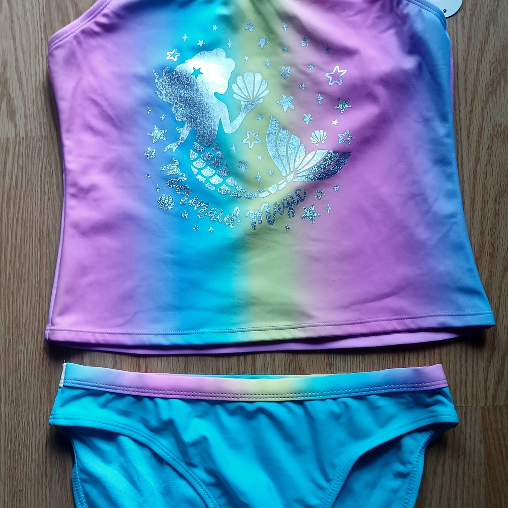 Wonder Nation Pastel Mermaid Tankini Set